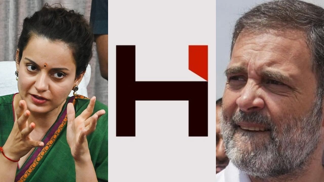 <div class="paragraphs"><p>(L-R) Kangana Ranaut, Hindenburg Logo, and Congress MP Rahul Gandhi.</p></div>